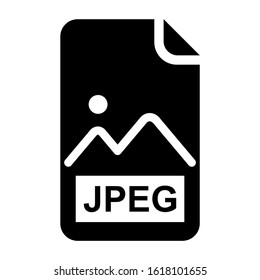 jpeg file icon isolated sign symbol vector illustration - high quality black style vector icons
