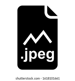 jpeg file icon isolated sign symbol vector illustration - high quality black style vector icons
