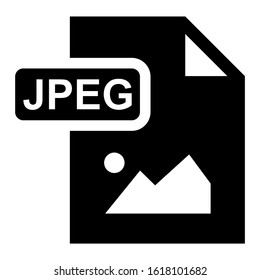 jpeg file icon isolated sign symbol vector illustration - high quality black style vector icons
