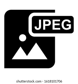 jpeg file icon isolated sign symbol vector illustration - high quality black style vector icons
