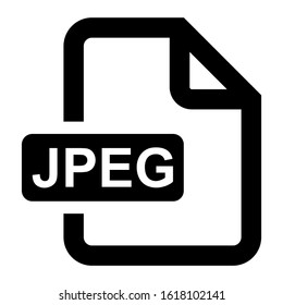 jpeg file icon isolated sign symbol vector illustration - high quality black style vector icons
