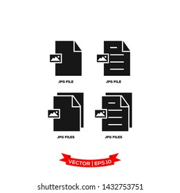 JPEG file icon in trendy flat style, file icon, document icon 