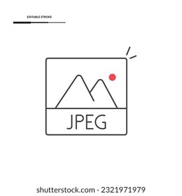 JPEG File Icon Vector Design.