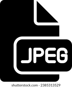 vector de ilustración de icono de glifo jpeg