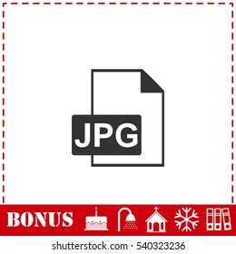 JPEG icon flat. Simple vector symbol and bonus icon