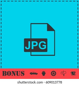 JPEG icon flat. Simple vector symbol and bonus icon