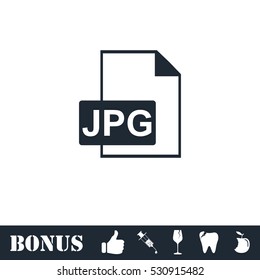 JPEG icon flat. Vector illustration symbol and bonus pictogram