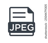 jpeg icon glyph of style design vector template