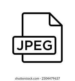 jpeg line icon design vector template