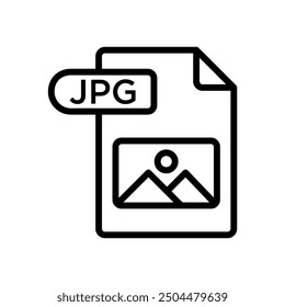 jpeg line icon design vector template