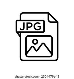 jpeg line icon design vector template