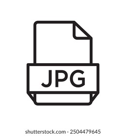 jpeg line icon design vector template