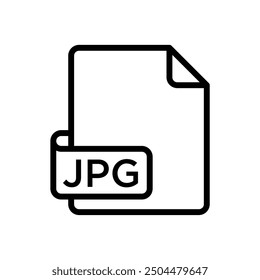 jpeg line icon design vector template