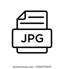 jpeg line icon design vector template