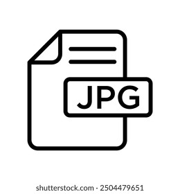 jpeg line icon design vector template