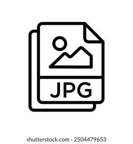 jpeg line icon design vector template