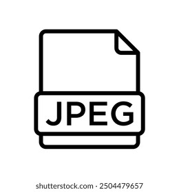 jpeg line icon design vector template