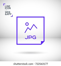 JPG document line vector icon