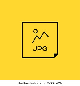 JPG document line vector icon