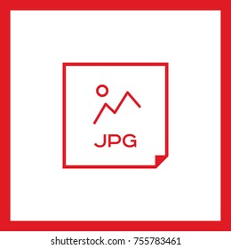 JPG document line vector icon