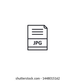 JPG File Extension Outline Icon Vector