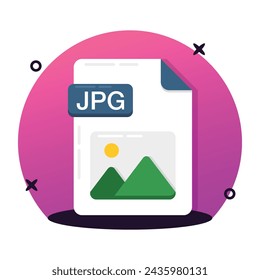 JPG file format flat icon design ready for premium use