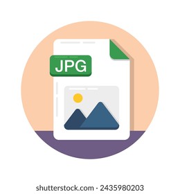 JPG file format flat icon design ready for premium use