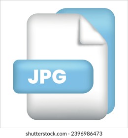 Jpg file format icon vector illustration, JPG file symbol vector for web site and app. Blue design icon of jpg file