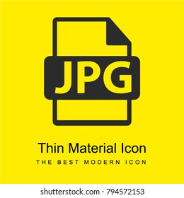 JPG file format variant bright yellow material minimal icon or logo design