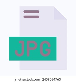 JPG File Format Vector Icon, Isolated On Abstract Background.
