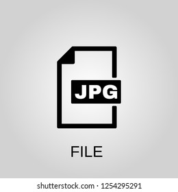 Jpg file icon. Jpg file concept symbol design. Stock - Vector illustration can be used for web