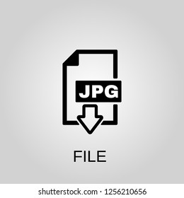 Jpg file icon. Jpg file concept symbol design. Stock - Vector illustration can be used for web