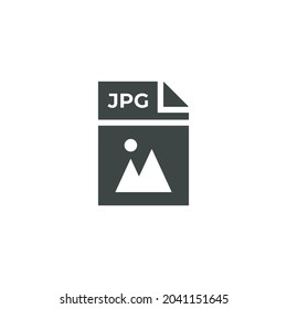 JPG file icon isolated of flat style. Vector illustration design.