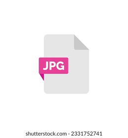 JPG file icon isolated on white background