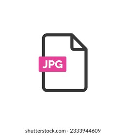 JPG file icon isolated on white background