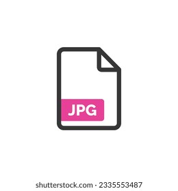 JPG file icon isolated on white background