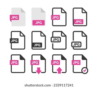 JPG file icon isolated on white background