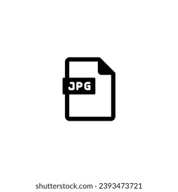 JPG file icon. JPG file symbol vector for web site Computer and mobile app