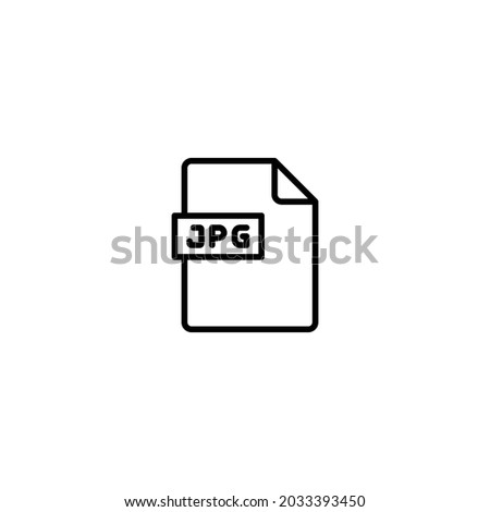 JPG file icon. JPG file symbol vector for web site Computer and mobile app