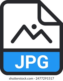 jpg file icon vector. symbol, sign, image