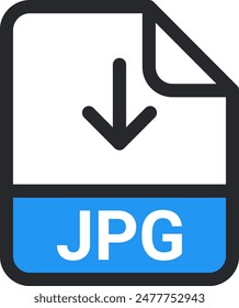 jpg file icon vector. symbol, sign, image