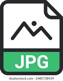 jpg file icon vector. symbol, sign, image