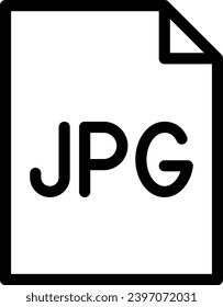 Jpg file single vector line icon