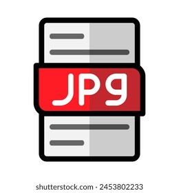 JPG-Dateityp Flache Symbole. Dokumentdateien Format Gliederungssymbol des Grafikdesigns