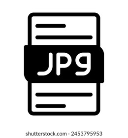 Jpg File Type Icon. Files document graphic design. with outline style. vector illustration.