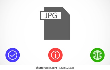 JPG file vector icon 10 eps icon. File for computer icon. file for phone icon. file to download