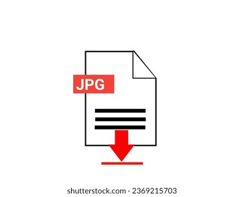 Jpg file vector illustration isolate on white background . Image file vector