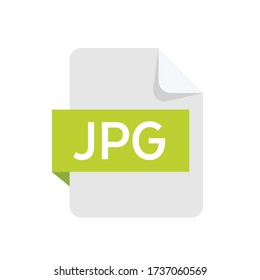 JPG format file isolated on white background. JPG icon. Vector stock