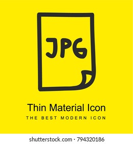 jpg hand drawn file symbol bright yellow material minimal icon or logo design