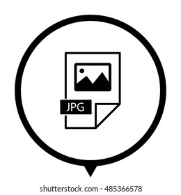 jpg icon - black vector icon  map pointer